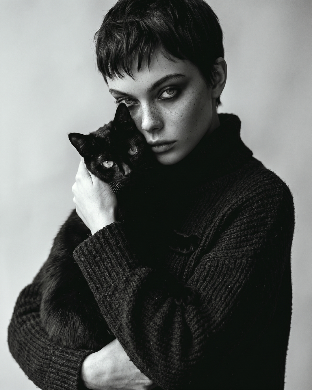 Portret czarno-biały